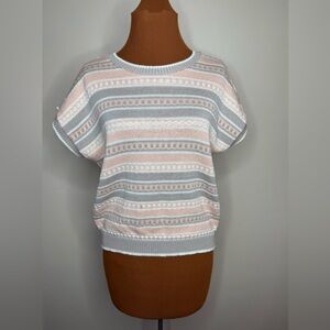 Lady Devon Vintage Sweater Short Sleeve Size Medium